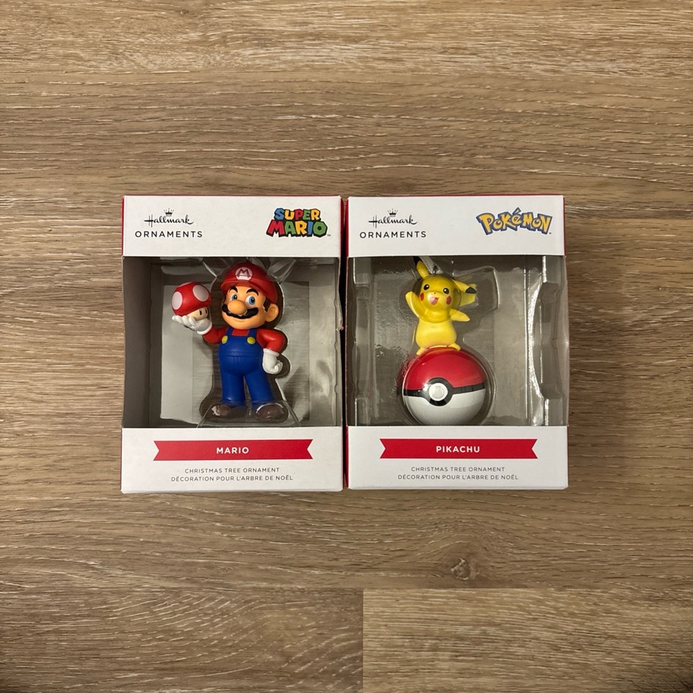 Super Mario And Pikachu Ornament Lot Super Smash Bros. NIB Pokémon Nintendo